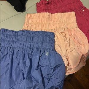 Colorful Elastic Waist Shorts Set